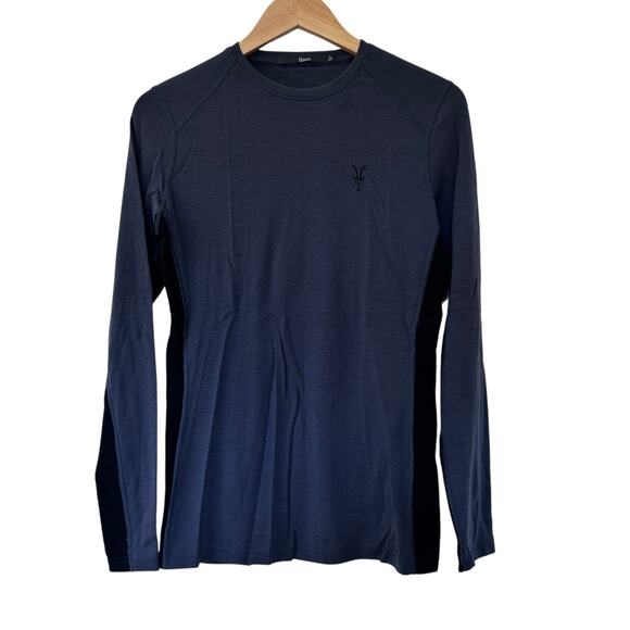 Ibex Gray Merino Wool Long Sleeve Shirt Sz L - Picture 1 of 5